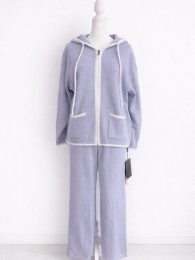 NWT Lavender Knit Set Hoodie Cozy Lounge Outfit M-L